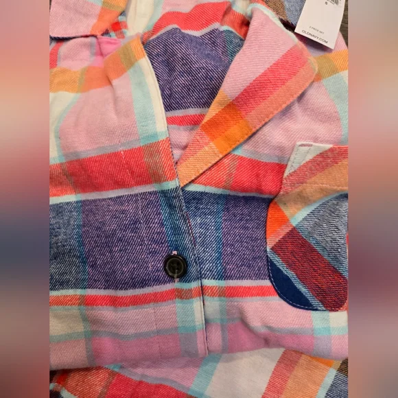 NWT Old NAVY Colorful Plaid Women's Pajamas Set - Picture 4 of 5